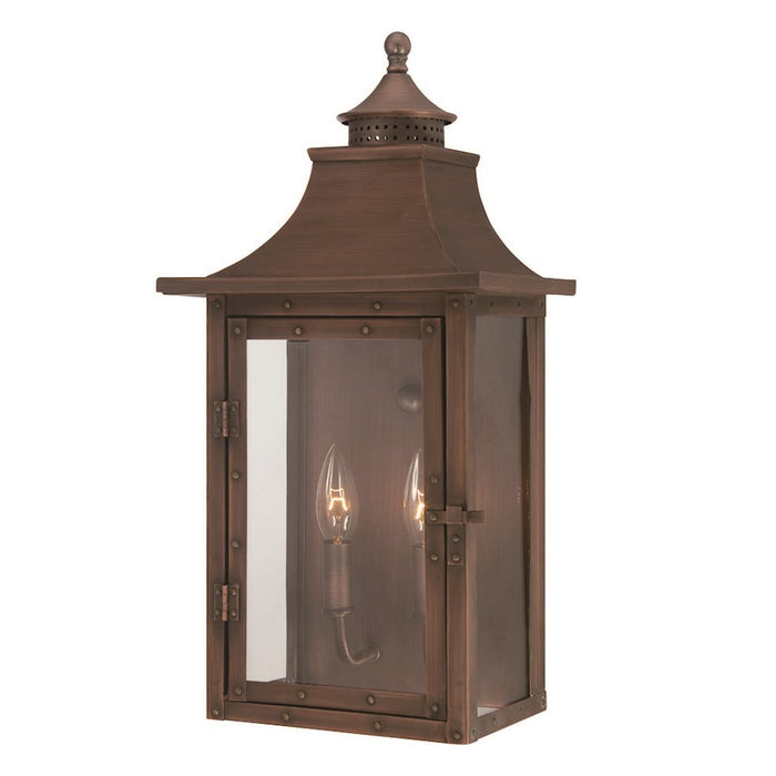 Acclaim Lighting St. Charles 2 Light 19" Wall Sconce, Copper Patina - 8312CP