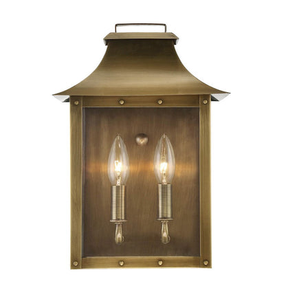 Acclaim Lighting Manchester 2 Light Wall Sconce, Aged Brass - 8414AB