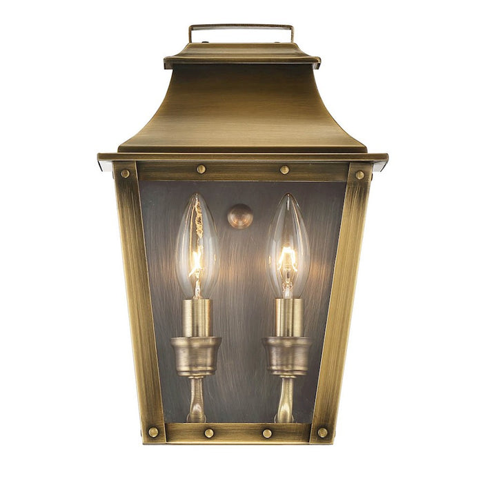 Acclaim Lighting Coventry 2 Light 11" Pocket Wall Sconce, Aged Brass - 8423AB