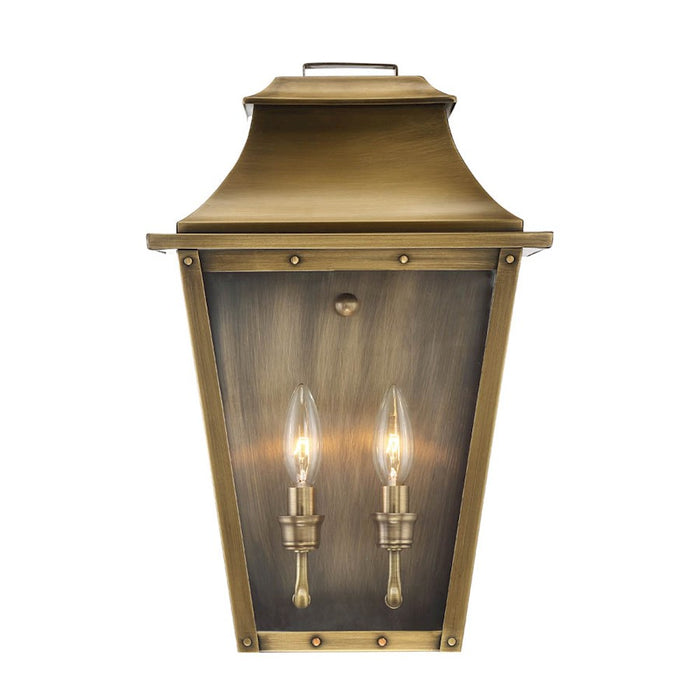 Acclaim Lighting Coventry 2 Light 17" Pocket Wall Sconce, Aged Brass - 8424AB