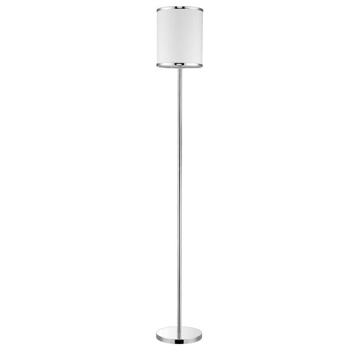 Trend Lighting Lux II Floor Lamp, Chrome/Off-White Shantung/Chrome - BF4827