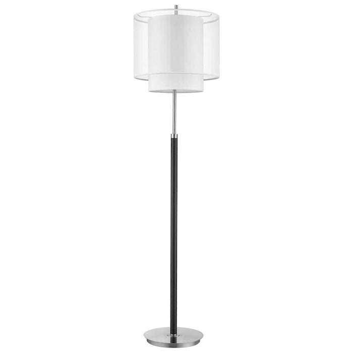 Trend Lighting Roosevelt Floor Lamp, Espresso/Nickel/Snow Shantung - BF7164