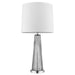 Trend Lighting Chiara 14" 1 Light Drum Lamp, Chrome/Off-White Shantung - BT5765