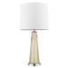 Trend Lighting Chiara 14" 1 Light Table Lamp, Chrome/Off-White Shantung - BT5766