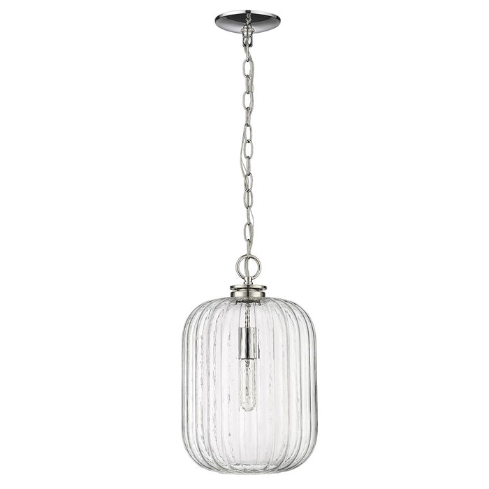 Acclaim Lighting Cabot 1 Light Pendant, Polished Nickel/Clear Reeded - IN10005PN