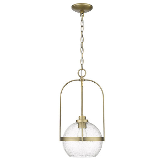 Acclaim Lighting Devonshire 1 Light Pendant, Brass/Clear Seeded - IN10010ATB