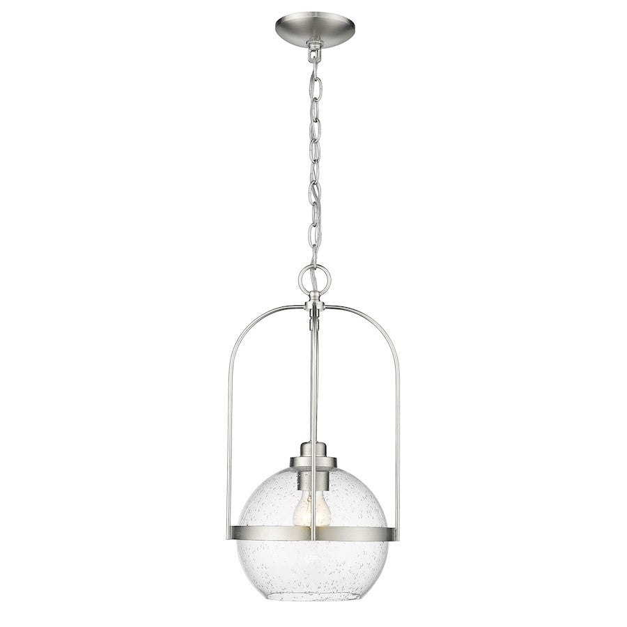 Acclaim Lighting Devonshire 1 Light Pendant, Nickel/Clear Seeded - IN10010SN