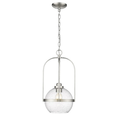 Acclaim Lighting Devonshire 1 Light Pendant, Nickel/Clear Seeded - IN10010SN