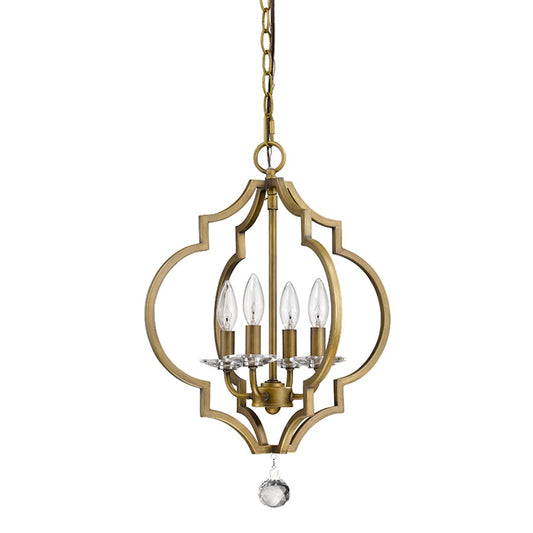 Acclaim Lighting Peyton 4 Light 21" Chandelier, Raw Brass - IN11017RB