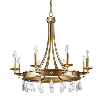 Acclaim Lighting Krista 8 Light Chandelier, Antique Gold - IN11025AG