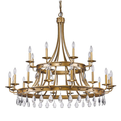 Acclaim Lighting Krista 24 Light Chandelier, Antique Gold - IN11028AG