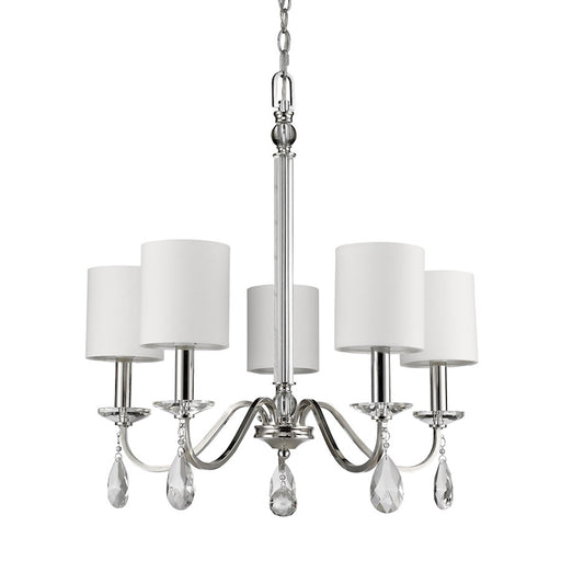 Acclaim Lighting Lily 5 Light Chandelier, Polished Nickel - IN11052PN