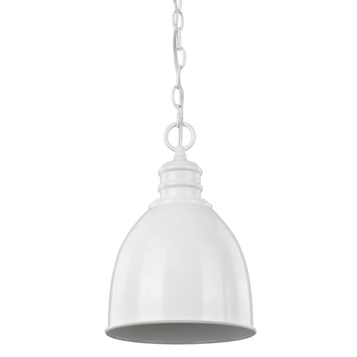 Acclaim Lighting Colby 1 Light 13" Pendant, White - IN11171WH