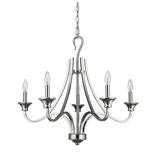 Acclaim Lighting Michelle 5 Light Chandelier, Polished Nickel - IN11255PN