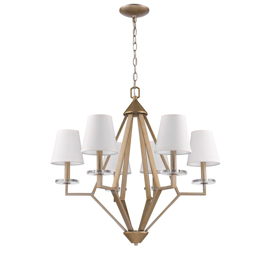 Acclaim Lighting Easton 6 Light Chandelier, Washed gold - IN11320WG