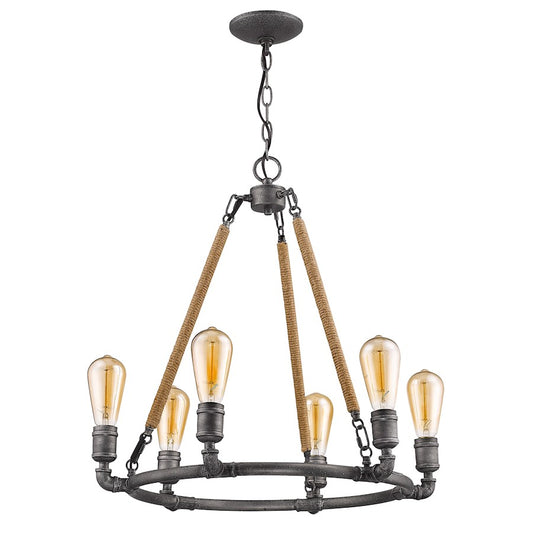 Acclaim Lighting Grayson 6 Light Chandelier, Antique Gray - IN11325AGY