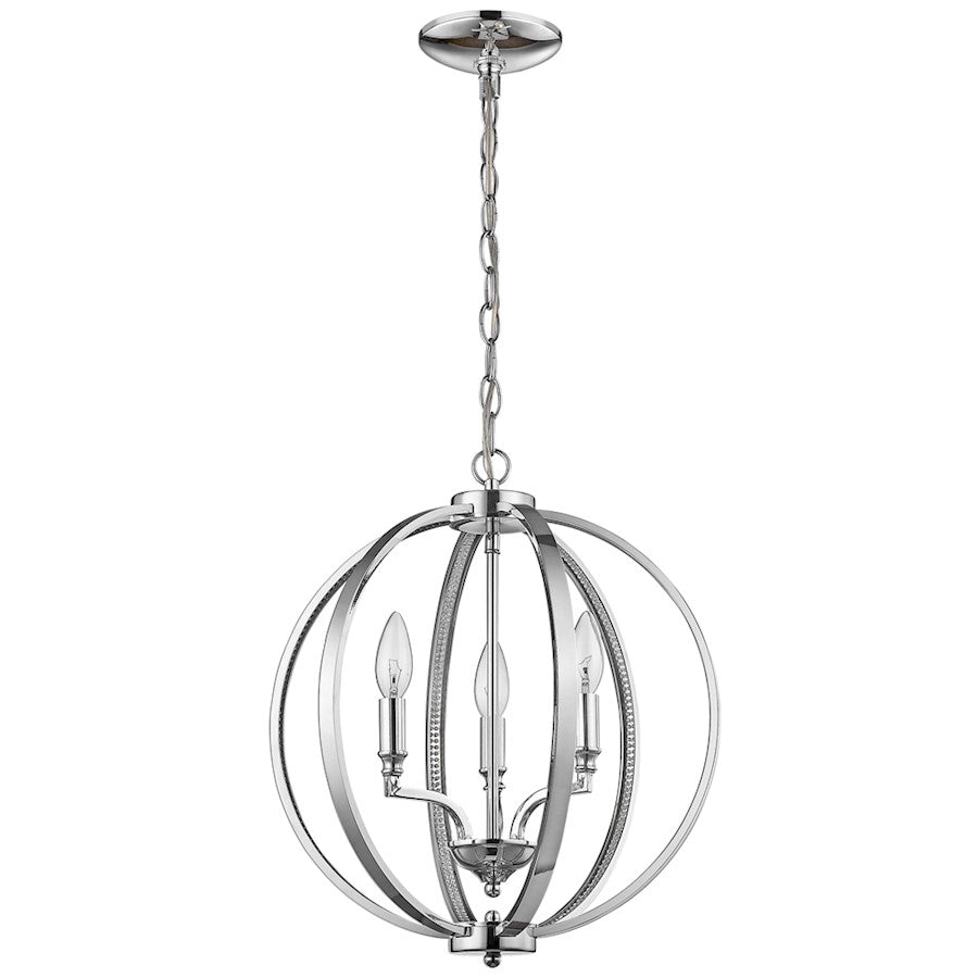 Acclaim Lighting Nevaeh 3 Light Pendant, Chrome - IN11336CH