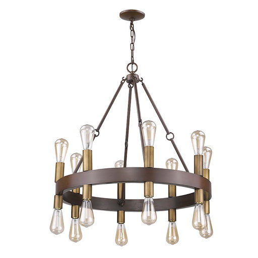 Acclaim Lighting Cumberland 16 Light Chandelier, Faux Wood Finish - IN11385W
