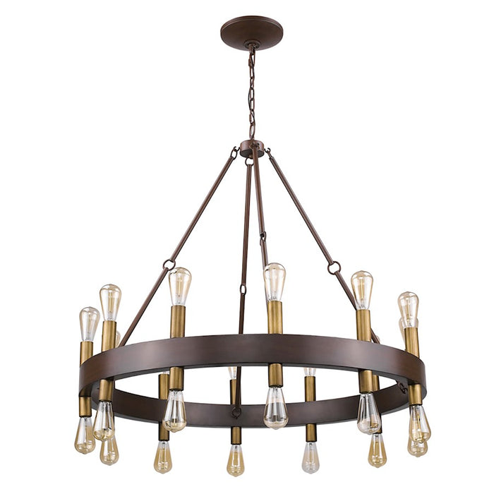 Acclaim Lighting Cumberland 24 Light Chandelier, Faux Wood Finish - IN11386W