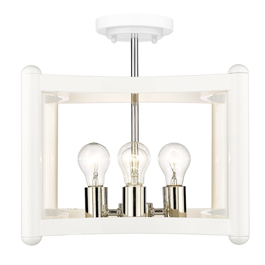 4 Light Convertible Pendant, White