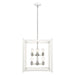 Acclaim Lighting Coyle 6 Light Pendant, White/Nickel Cluster - IN20041WH