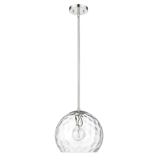 Acclaim Lighting Mackenzie 1 Light Pendant, Nickel/Rippled Water - IN20045PN