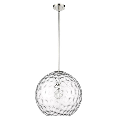 Acclaim Lighting Mackenzie 1 Light 18" Pendant, Nickel/Rippled Water - IN20046PN