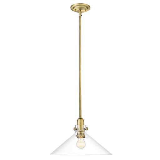 Acclaim Lighting Dwyer 1 Light Pendant, Antique Brass/Clear - IN20080ATB