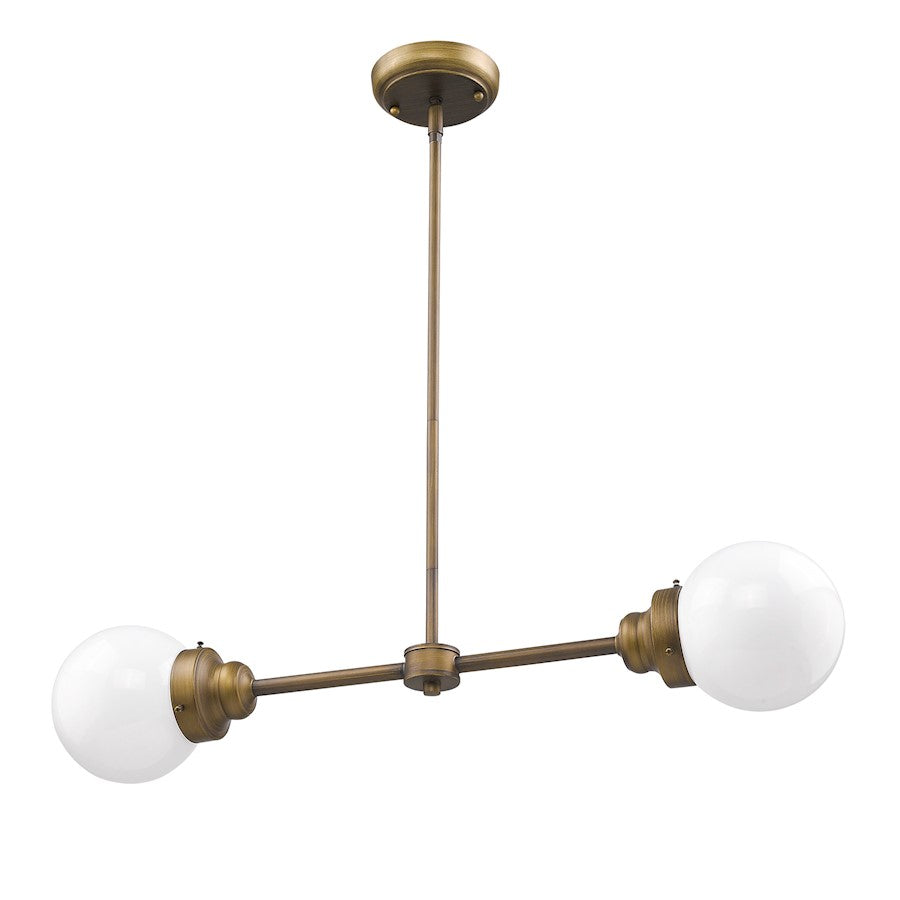 Acclaim Lighting Portsmith 2 Light Pendant, Raw Brass - IN21224RB