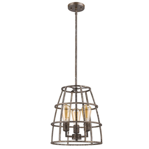 Acclaim Lighting Rebarre 3 Light Pendant, Antique silver - IN21345AS