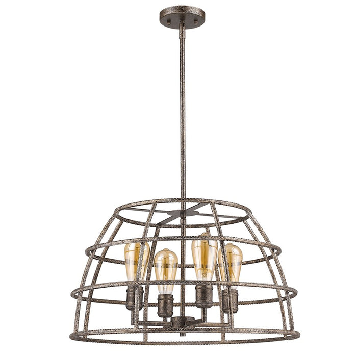 Acclaim Lighting Rebarre 4 Light Pendant, Antique silver - IN21346AS