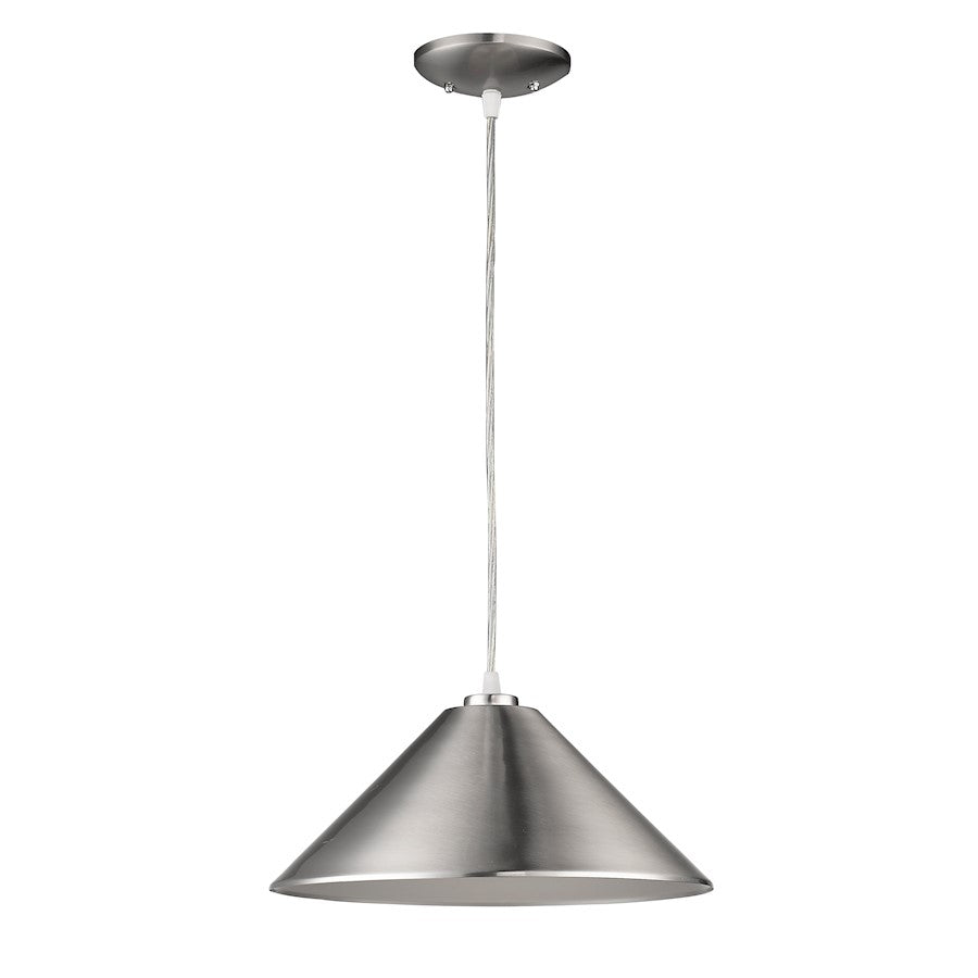 Acclaim Lighting Alcove 1 Light Pendant, Satin Nickel - IN31144SN