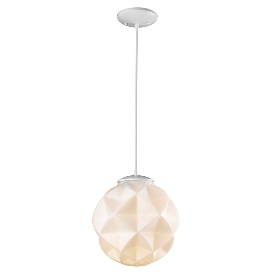 1 Light Mini Pendant, White