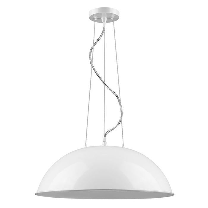 Acclaim Lighting Layla 1 Light 9" Bowl Pendant, White - IN31450WH