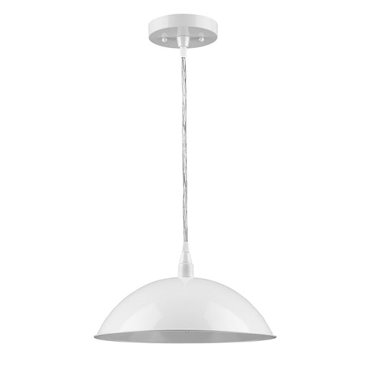 Acclaim Lighting Layla 1 Light 5" Bowl Pendant, White - IN31451WH