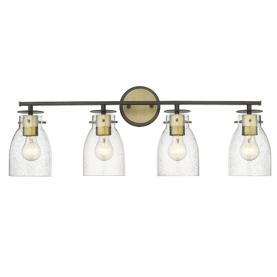 Acclaim Lighting Shelby 4 Light Vanity, Bronze/Brass/Clear Seedy - IN40006ORB