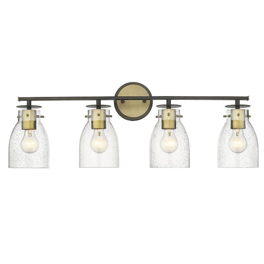 Acclaim Lighting Shelby 4 Light Vanity, Bronze/Brass/Clear Seedy - IN40006ORB