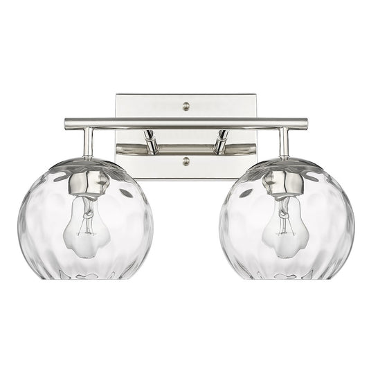 Acclaim Lighting Mackenzie 2 Light Bath Vanity, Nickel/Rippled Water - IN40048PN