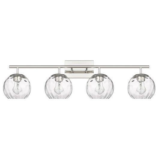 Acclaim Lighting Mackenzie 4 Light Bath Vanity, Nickel/Rippled - IN40050PN