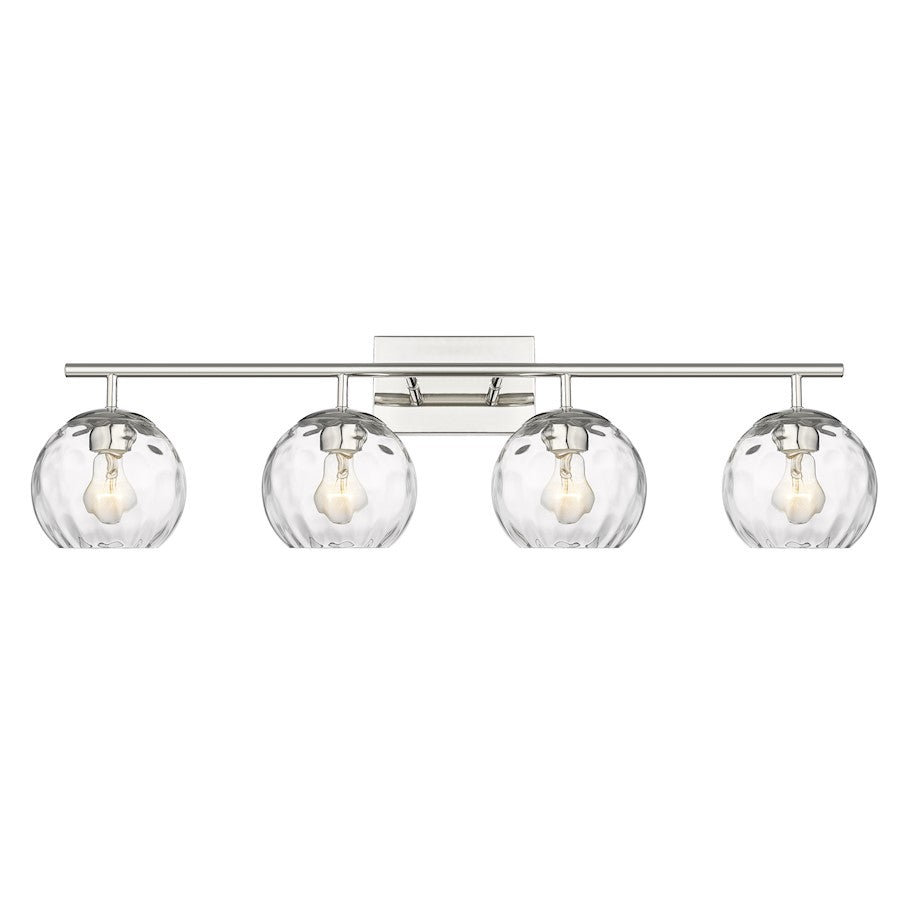 4 Light Bathroom Vanity Light, Nickel