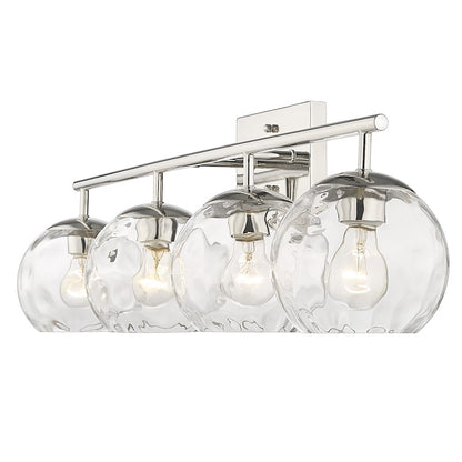 4 Light Bathroom Vanity Light, Nickel