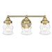 Acclaim Lighting Keal 22" 3 Light Vanity, Antique Brass/Clear - IN40073ATB