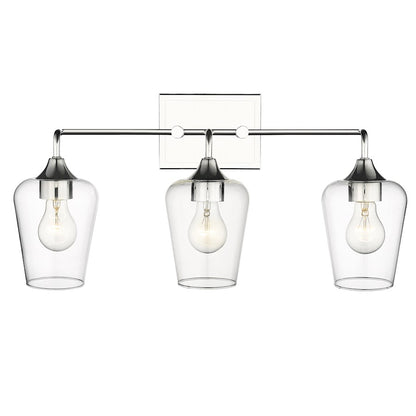 Acclaim Lighting Gladys 3 Light Vanity, Polished Nickel/Clear - IN40082PN