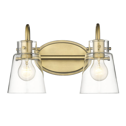 Acclaim Lighting Bristow 2 Light Vanity, Antique Brass/Clear - IN40091ATB
