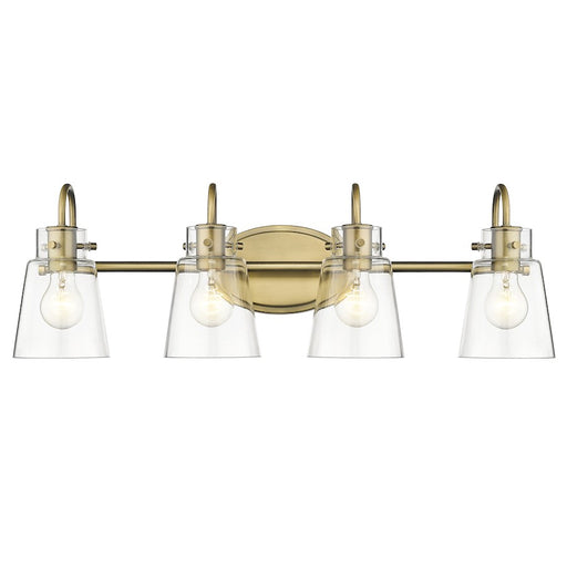 Acclaim Lighting Bristow 4 Light Vanity, Antique Brass/Clear - IN40093ATB