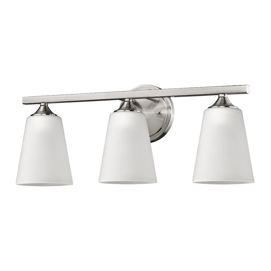 Acclaim Lighting Zoey 3-Light Vanity Light, Satin Nickel - IN41267SN