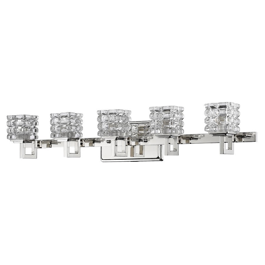 Acclaim Lighting Coralie 5 Light Vanity Light, Polished Nickel - IN41317PN