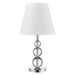 Trend Lighting Palla 1 Light Table Lamp, Polished Chrome/White Linen - TA5850