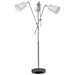 Trend Lighting Cerberus 3 Light Floor Lamp, Chrome/Coarse Cream - TF2839