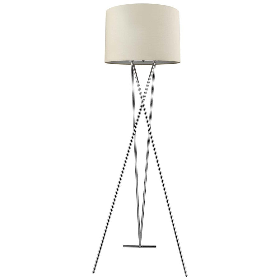 Trend Lighting Triton 1 Light Floor Lamp, Chrome/Latte - TF5685-26